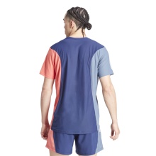 adidas Running T-shirt Own The Run Colorblock (moisture-wicking, breathable) blue/orange men's