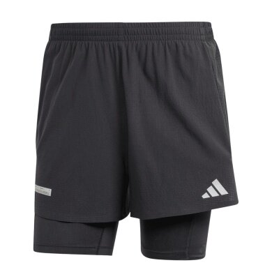 adidas Ultimate 2-in-1 Running Shorts (integrated short tights) short black men's