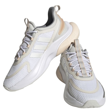 adidas Sneaker Running Shoes Alphabounce+ Sustainable Bounce white/beige/grey Ladies