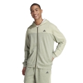 adidas Melange Full Zip Hoodie (Terry Hoodie Cotton) olive green Men's