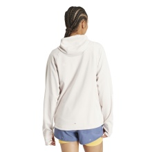 adidas Own The Run 3-Stripes Hoodie (regular fit) beige women's running jacket