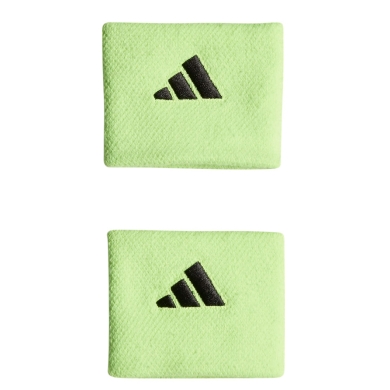 adidas wrist sweatband Small lime green - 2 pieces