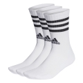 adidas Sport Socks Crew 3-Stripe Cushioned (arch support, fully padded) white/black - 3 pairs