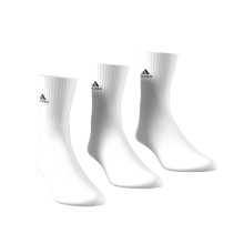 adidas Sport Socks Crew Cushioned (arch support, fully padded) white/black - 3 pairs