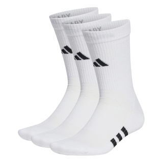 adidas Sport Socks Crew Performance Cushioned (moisture-absorbing, mesh inserts) white - 3 pairs