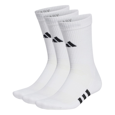 adidas Sport Socks Crew Performance Cushioned (moisture-absorbing, mesh inserts) white - 3 pairs