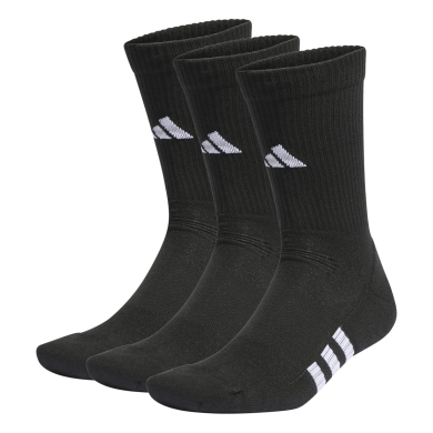 adidas Sport Socks Crew Performance Cushioned (moisture-absorbing, mesh inserts) black - 3 pairs