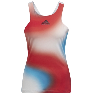 adidas Tennis Tank Melbourne Printed Y Tank Top Red/Blue/White Ladies