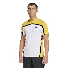 adidas Tennis Polo Henley Pro FreeLift Heat.Rdy white/yellow men's