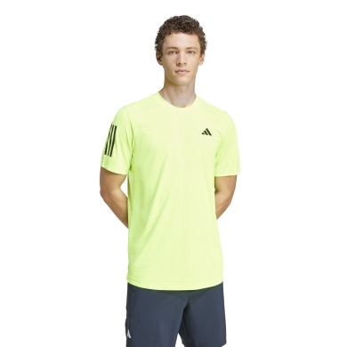 adidas Tennis T-shirt Club 3-Stripes lime green Men's