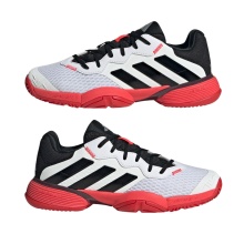 adidas tennis shoes Barricade Allcourt 2025 white/black/red children