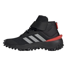 adidas Trail Running Shoes Fortatrail EL (Leisure, All Terrain, Velcro) black/silver/red Kids