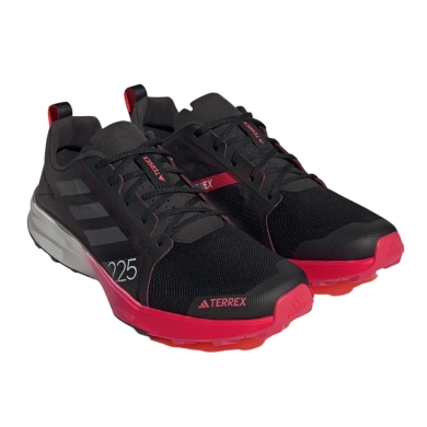 adidas Trail Running Shoes Terrex Speed Flow (lightweight, breathable) black/red/white men's