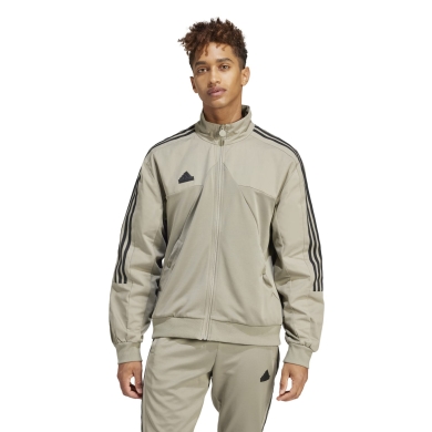 adidas Training Jacket Tiro (100% Cotton) Grey Green Men's