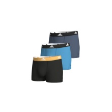 adidas underwear boxershorts trunk cotton navy/blue/black - 3 pieces