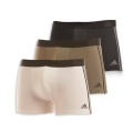 adidas Underwear Boxer Shorts Trunk Cotton 3-Stripes black/green/beige - 3 Pack