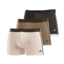 adidas Underwear Boxer Shorts Trunk Cotton 3-Stripes black/green/beige - 3 Pack