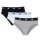 adidas Women's Bikini Briefs (95% Cotton) white/grey/black - 3 Pieces