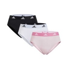 adidas Underwear Bikini Briefs (95% Cotton) pink/white/black Ladies - 3 Pieces