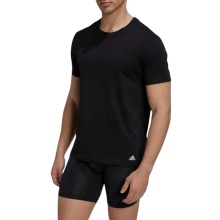 adidas underwear t-shirt (100% cotton) short-sleeved black men's - 3 pieces