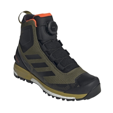 adidas Winter Hiking Shoes Terrex Conrax BOA RAIN.Ready (PrimaLoft® Insulation) olive green/black Men's