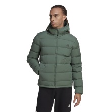 adidas Winter Down Jacket Helionic Soft Hooded (wind and water repellent) green Men