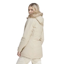 adidas Winter Coat Hooded Fur Parka (water-repellent) beige Ladies