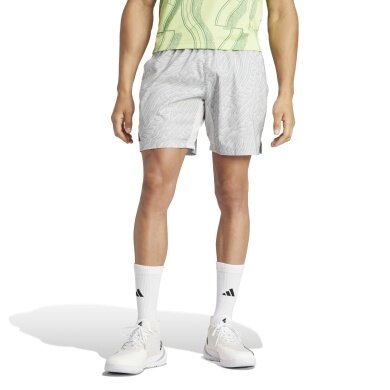 adidas Tennis Shorts Melbourne Heat Ready Pro Printed Ergo 7in 2024 grey/white Men