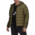 adidas Winter Down Jacket Itavic 3-Stripes Midweight Hooded Olive Green Men