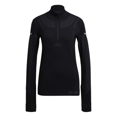 adidas Long Sleeve Running Top Primeknit Midlayer (Half-Zip) Black Ladies