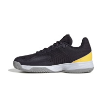 adidas Courtflash Allcourt 2024 tennis shoes black/yellow/grey children