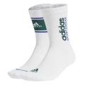 adidas Sportsocks Crew Cushioned Sportswear Logo Graphic (moisture-wicking) white/green - 2 pairs