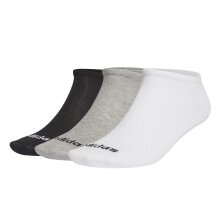 adidas Sportsocks Sneaker Low Cut No Show (Cotton Blend, Lightweight) white/black/grey - 3 Pairs