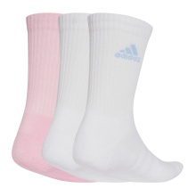 adidas Sports Socks Crew Cushioned (Arch Support, Fully Padded) pink/white - 3 pairs