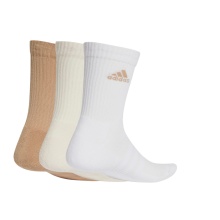 adidas Sports Socks Crew Cushioned (Arch Support, Fully Padded) beige/brown/white - 3 pairs