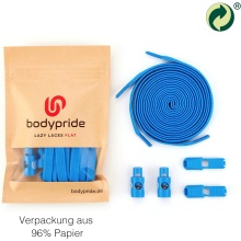 bodypride Shoelaces Flat/modern azure blue 120cm - 1 Pair