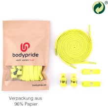 bodypride Shoelaces Flat/Flat Fashionable Yellow 120cm - 1 Pair