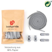 bodypride Shoelaces Flat/modern light grey 120cm - 1 Pair