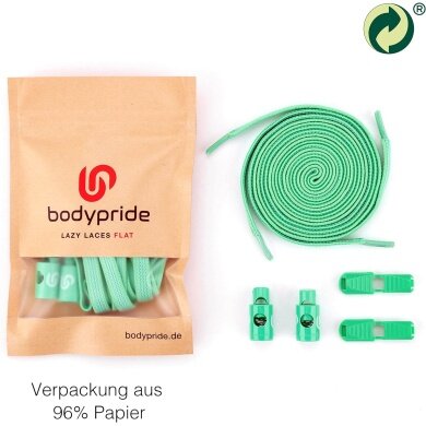 bodypride Shoelaces Flat/modern mint green 120cm - 1 pair