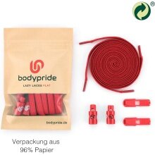 bodypride Shoelaces Flat/Flat Fashionable Red 120cm - 1 Pair