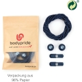 bodypride Round Reflective Navy Blue 120cm Shoelaces - 1 Pair