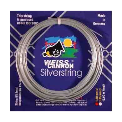 WeissCannon Tennis String Silverstring (Durability+Power) silver 12m Set