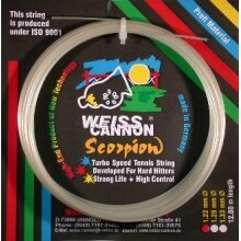 WeissCannon Tennis String Scorpion (Durability+Control) white 12m Set