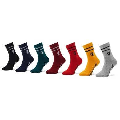 Champion Daily Socks (Cotton) Crew Stripes assorted/multicoloured Children - 7 Pairs