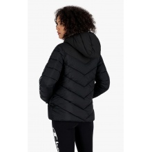 Champion Quilted Jacket - lightweight padded hooded jacket in contrasting look - black Women