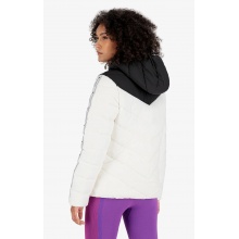 Champion Quilted Jacket - lightweight padded hooded jacket in contrasting design - white Women