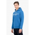 Champion Hoodie Logo Print Hoodie (lined) blue Men