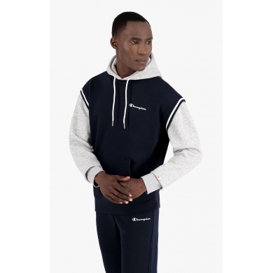 Champion Hoodie (Cotton Hoodie) contrasting colours with small logo navy blue Men