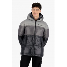 Champion Quilted Jacket - Padded Hooded Jacket with Gradient Panels - Black Men