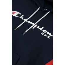 Champion Hoodie (Fleece Cotton Hoodie) Off Court with USA Logo navy blue Men